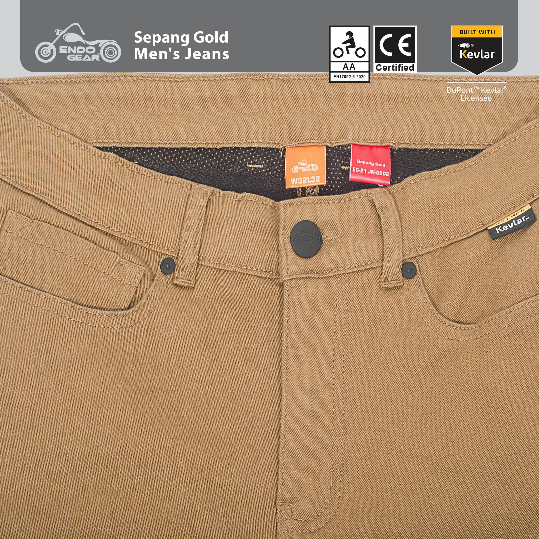 Lemant Men’s Gold Sepang Jeans – Stylish Durable Denim - Image 2