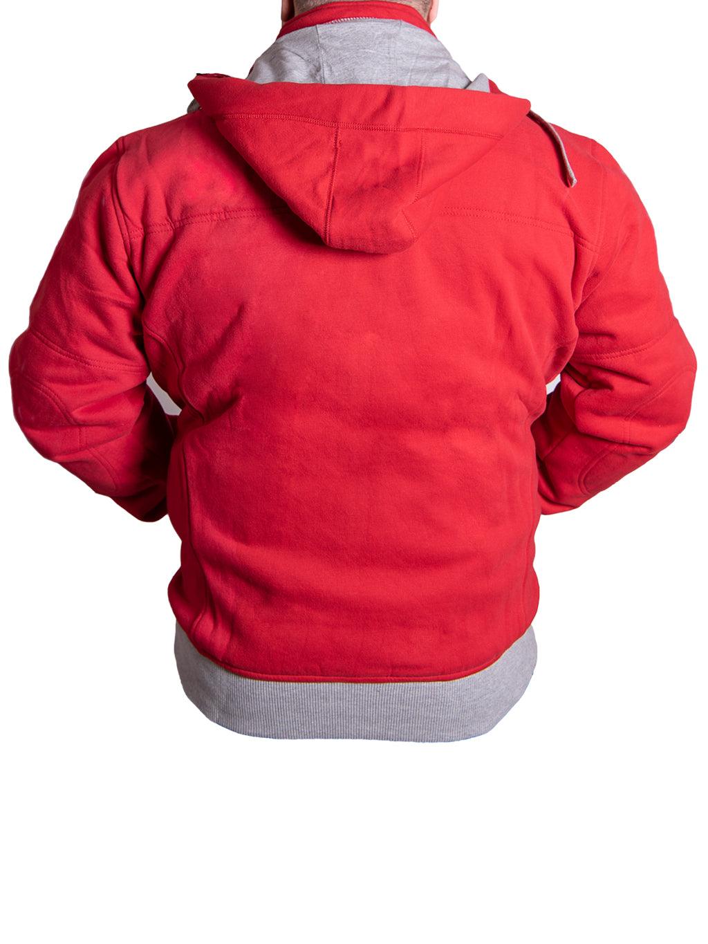 Lemant Kevlar Motorcycle Hoodie – Red Protective Riding Gear - Image 2