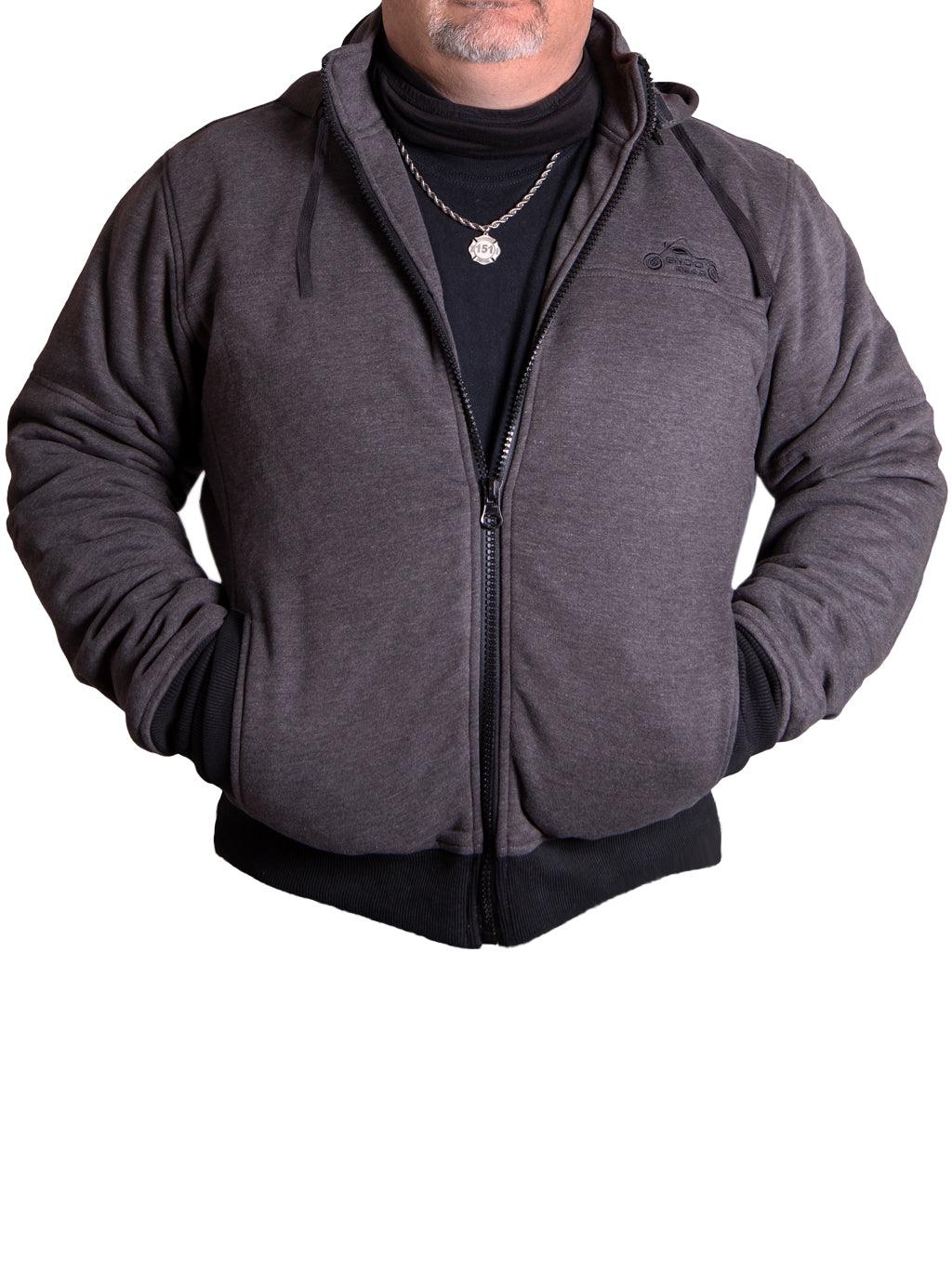 Lemant Kevlar Motorcycle Hoodie – Charcoal Black Protective Gear